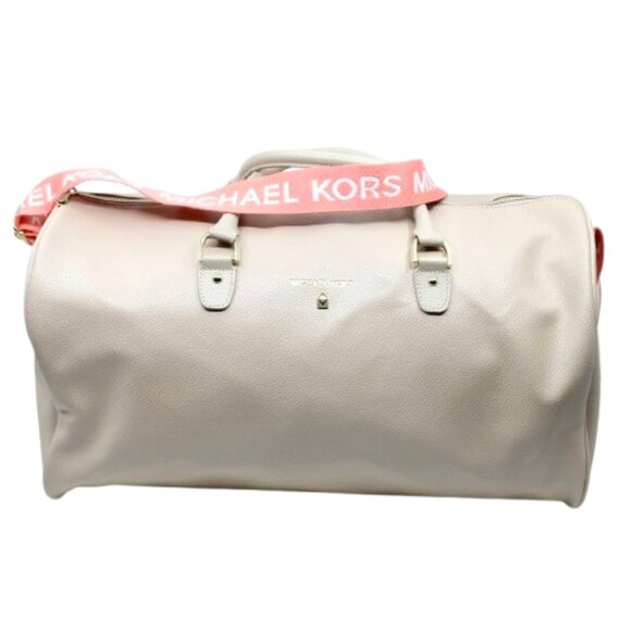MICHAEL KORS~WEEKENDER DUFFLE BAG~Blush Pink Pebbled Leather Crossbody Strap - Picture 3 of 7